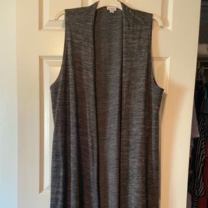Heather Gray Long-Trench LuLaRoe Vest